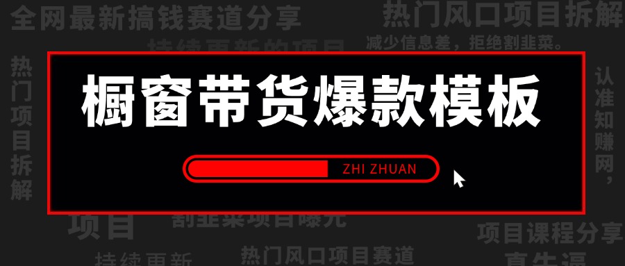 抖音/快手/视频号橱窗带货爆款模板，播放高，易热门，橱窗带货日收益300+